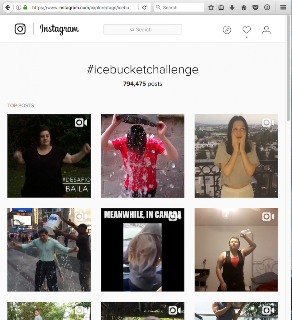 ice bucket challenge instagram flashmob