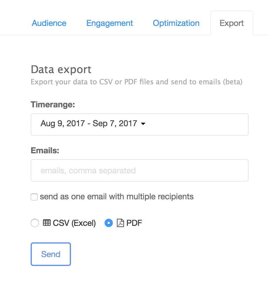 instagram analytics pdf export